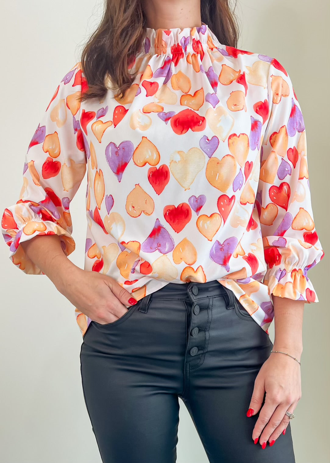 Heart Woven Top – Kate's Collection