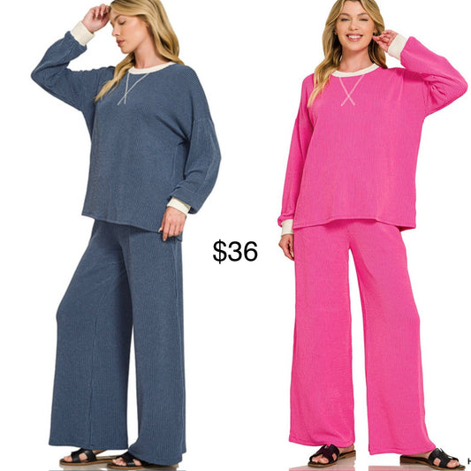 Ribbed Long Sleeve Set