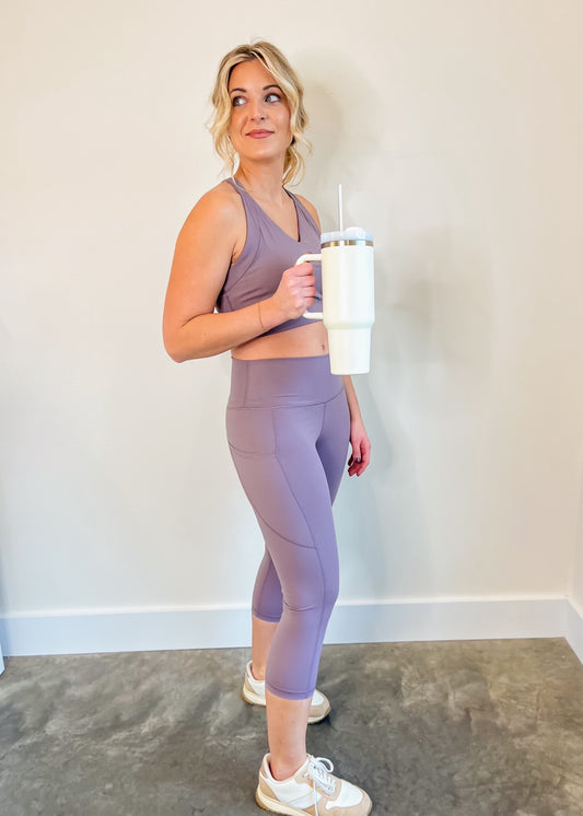 Sports Bra and Capri Legging Activewear Set